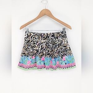 Lilly Pulitzer Luxletic Gardenia Skort UPF 50+ Size XS Can You Zee Me Onyx Print